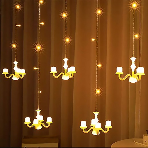 Led Chandelier Curtain String Lights